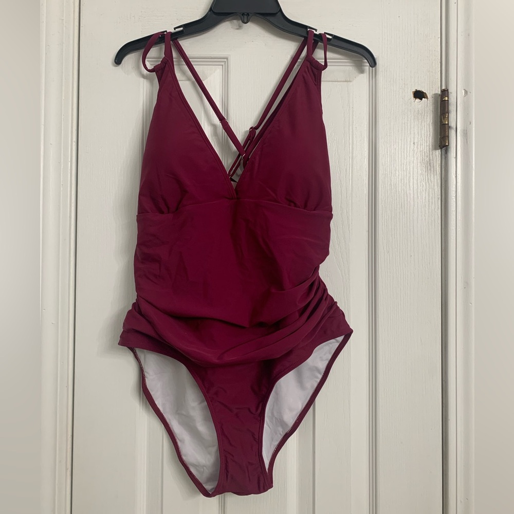 NWT Swims Deep Red One-Piece Swimsuit XXL